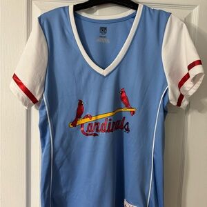Majestic Light Blue Cardinals Baseball Jersey
